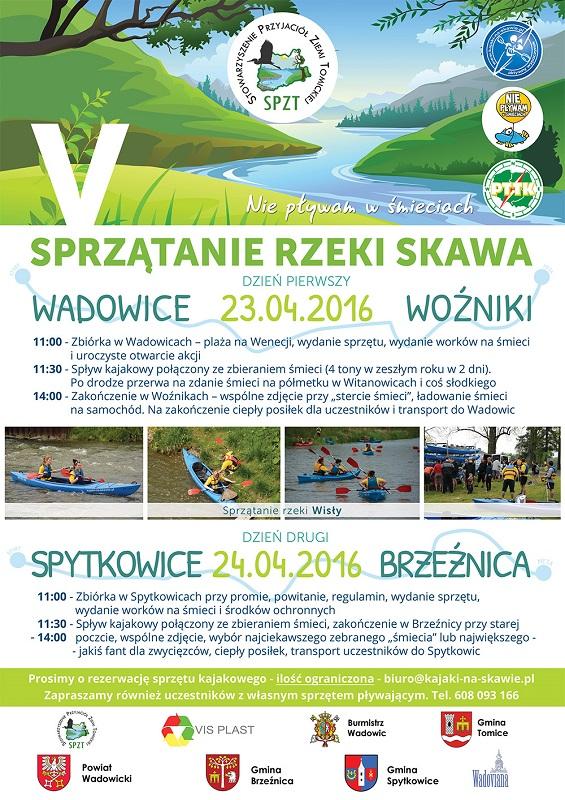 Sprzątanie rzeki Skawa 2016