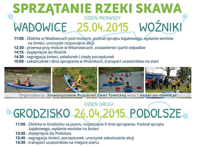 Sprzątanie rzeki Skawy 2015